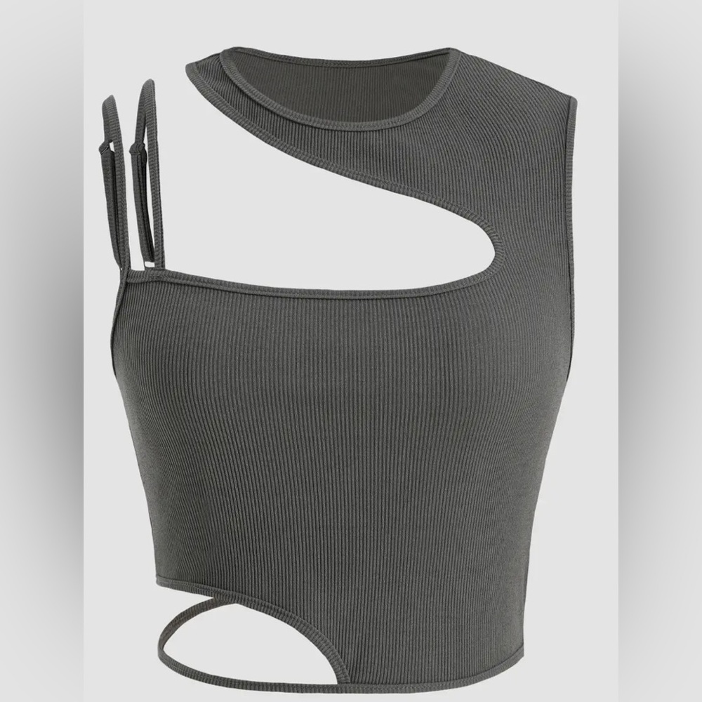 Grey crop top